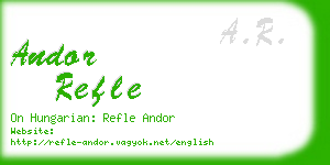 andor refle business card